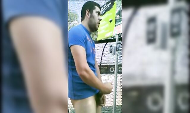 Home Depot Bear Jacks Off in the Garden Center