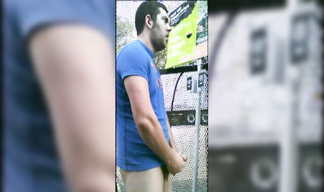 Home Depot Bear Jacks Off in the Garden Center