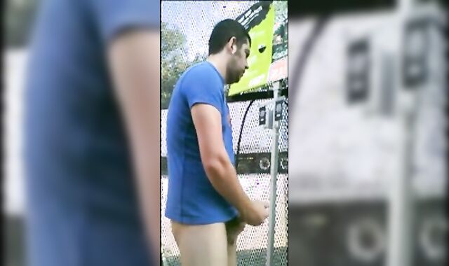 Home Depot Bear Jacks Off in the Garden Center