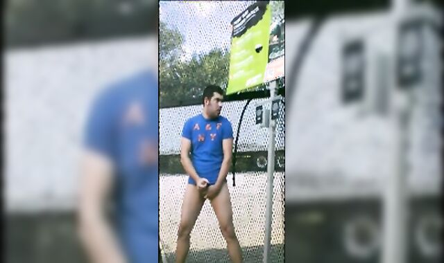 Home Depot Bear Jacks Off in the Garden Center