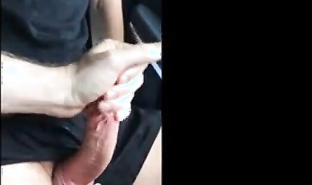 Powerman666's Big Cock Milked in His Car 3