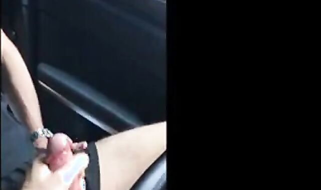 Powerman666's Big Cock Milked in His Car 3