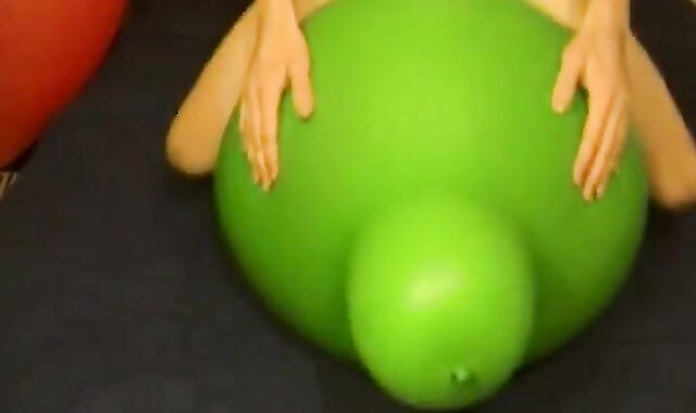 Humping and Riding Big Green Balloon until I Cum