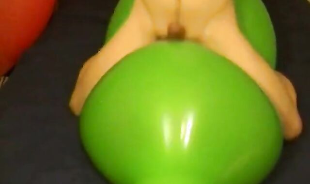 Humping and Riding Big Green Balloon until I Cum