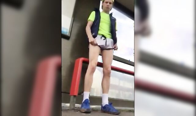 Public Cock Show in Metro Station - Amateur Big Dick Twink 3