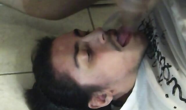 Self-sucking hunk masturbates and tastes his own cum 2