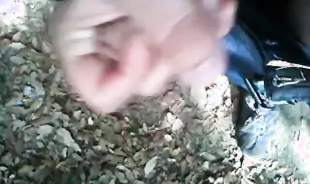 Bearded Man Masturbating Outdoors