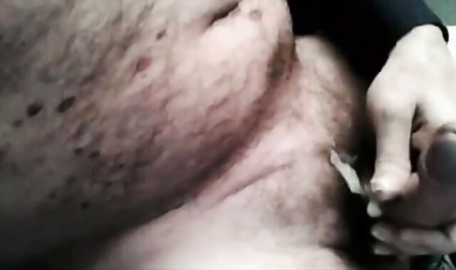 Mature Italian Stud Strokes His Thick Uncut Cock