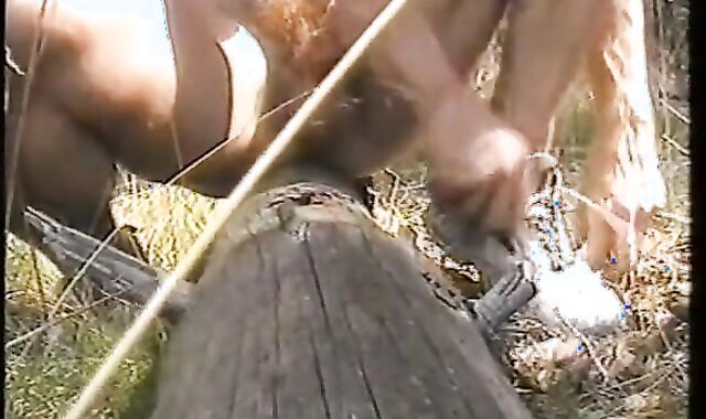 Outdoor Handjob Fun: Tree Trunk Humping Adventure 2