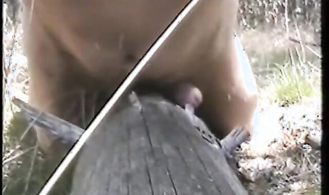Outdoor Handjob Fun: Tree Trunk Humping Adventure 2