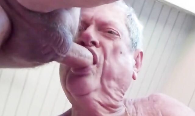 Dentured Gay Blowjob - Sucking and Enjoying It