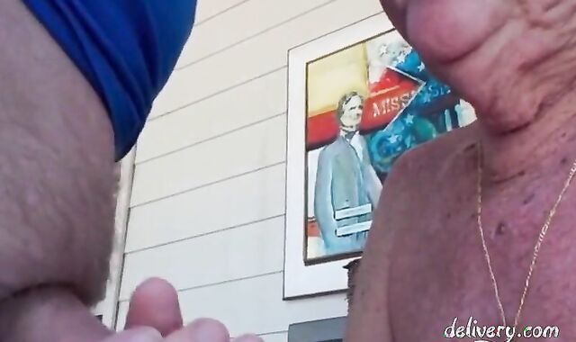 Dentured Gay Blowjob - Sucking and Enjoying It