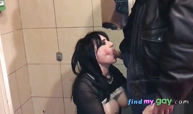 Big Cock Blowjob in Adult Theater Caught by Voyeur 3