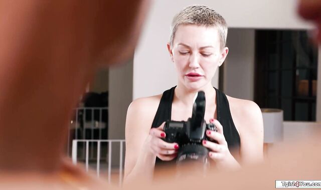 Tgirl Jade Venus and colleague anal fuck