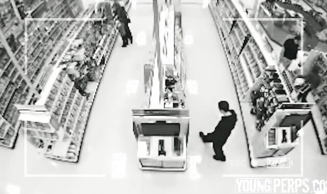 Youthfull Perps:voyeur Backroom Confrontation with Light-Finger-banged Youth