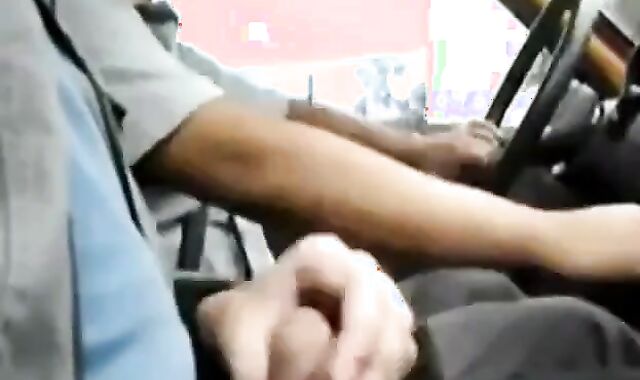 Big Dick Flash for Taxi Driver - Gay Latino Handjob