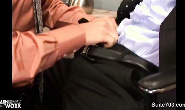 towheaded homosexual receives ass Humped At Work