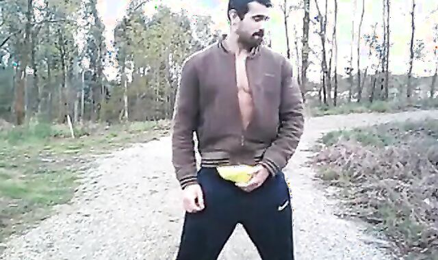 Portuguese Bear Strips and Shows His Big Cock