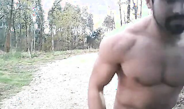 Portuguese Bear Strips and Shows His Big Cock