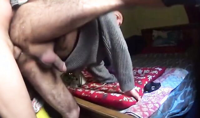 Bareback Breeding with a Silver Daddy Bear