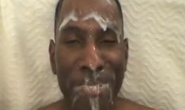 darksome youngster Sunk With Milky goo