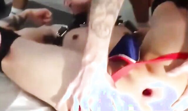 3-some Multiracial japanese Milky Latino