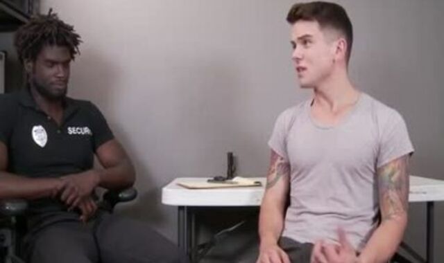 Milky nubile Shoplifter Barefucked By dark-hued Guard