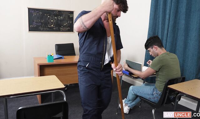 Hellion Him:voyeur Probing in the Principal's Absence