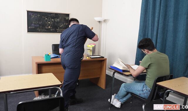 Hellion Him:voyeur Probing in the Principal's Absence