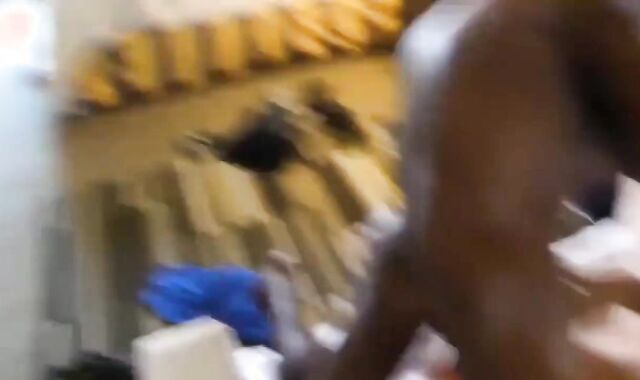 Draped Milky daddy cock-squeezing dark a-fuck hole