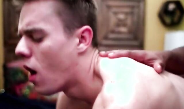 Milky youngster gets Barebacked By fleshy youthfull darksome dude