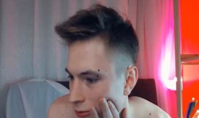 Light-haired Teenager boy With His Pallid Flesh draining