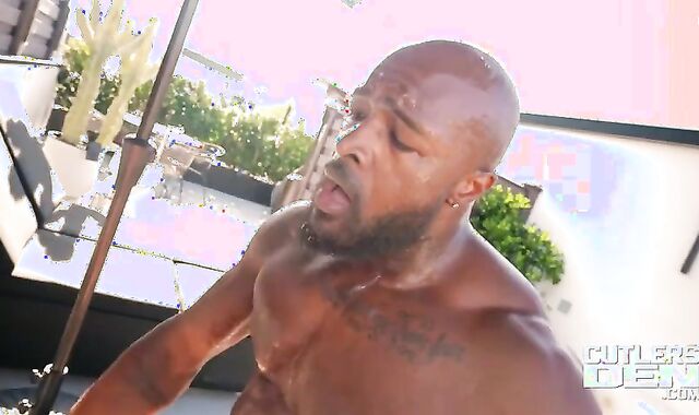 Perspiring dark-hued King porks Milky wazoo