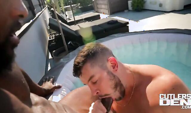 Perspiring dark-hued King porks Milky wazoo