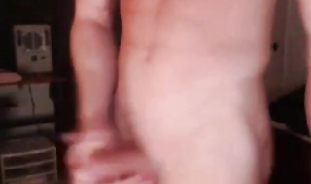 Muscular Webcam Man Jerks Off and Cums Hard