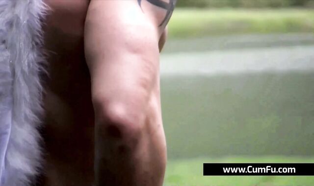 CumFu.com spycam-voyeur Chinese Peter Le rails a firm man meat outdoors