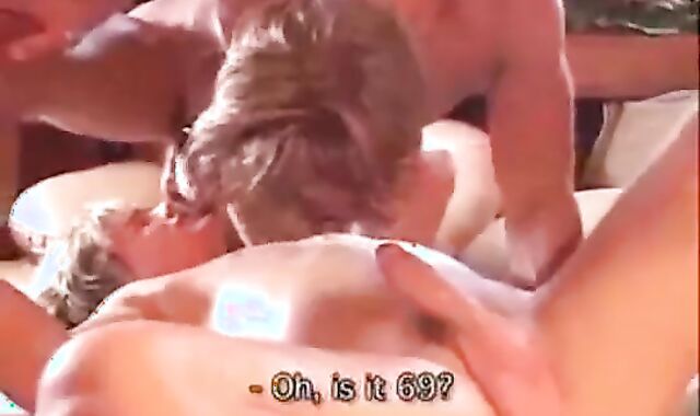 platinum-blonde pair Having Hook-up In The Cabin