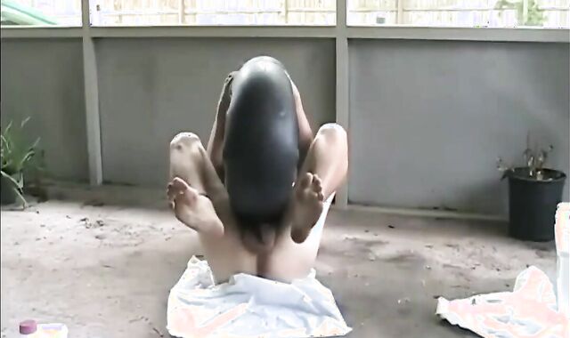 Pissing and Cumming on my Inflatable Sex Toy Outdoors