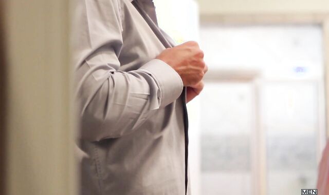 Morning Quickie voyeur-spycam Mike De Marko and Liam Magnuson assfucking Tear up