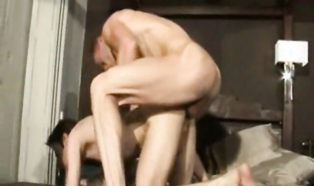 Douche latest ramrod receives bj'ed and gang-fucked