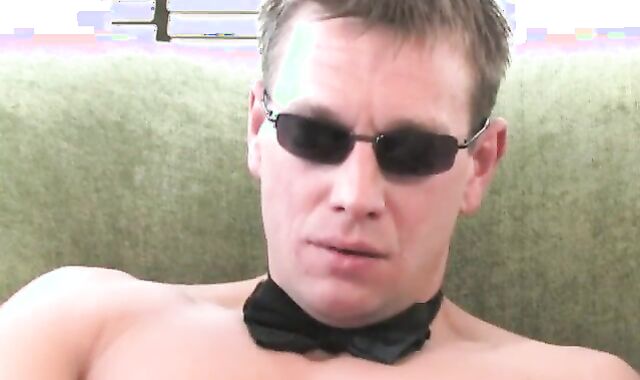 Soiree chap plays with his beefstick