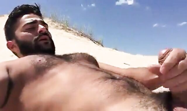 Greek Beach Jerk - Big Cock Hunk Outdoor Adventure