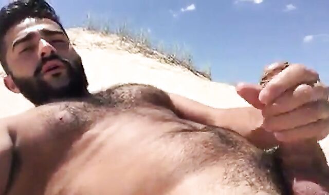 Greek Beach Jerk - Big Cock Hunk Outdoor Adventure