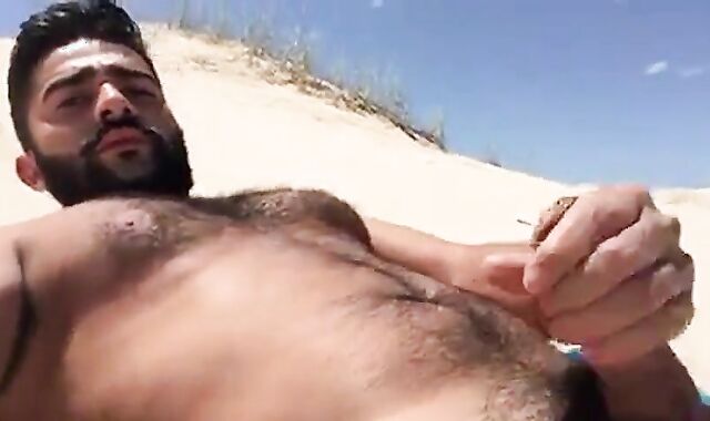 Greek Beach Jerk - Big Cock Hunk Outdoor Adventure