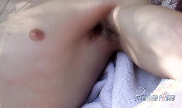 PitsAndPubes voyeur-voyeur Adam Hess nuzzling outdoors