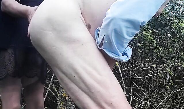 Outdoor Handjob Fun: Crossdresser Cums Hard from Nipple Play & Finger Tease 2