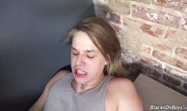 Big black cock drills super-cute-looking Towheaded teenage In Prison