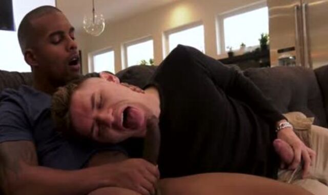 Milky twink Has A Kick On His XXL Cocked darksome Veteran