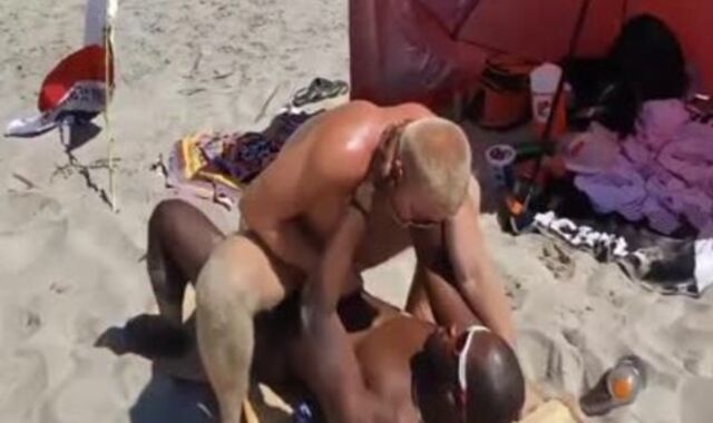 dark And Milky gay On A Public Beach.spycam Multiracial Outdoor
