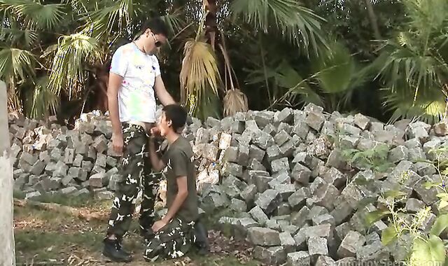 guy acquire nailed From father Soldier